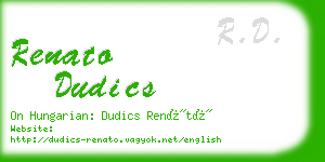 renato dudics business card